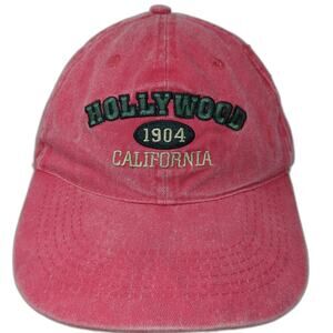 Lucky 7 Hollywood California 1904 Red Baseball Cap OSFM Strapback Hat Adjustable